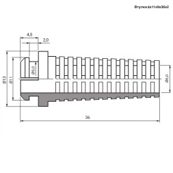 Кабельный ввод 6х11х9х36х2 white