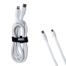 Кабель USB MRM PD85L Type-C-Lightning 3.1A 20W 1200mm cиликоновый (White)
