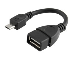 Кабель MicroUSB штекер - USB гнездо, 0.15 метра