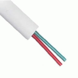 Кабель телефонный плоский 2 жилы, белый