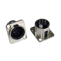 Вилка XLR 4 pin JR5835B-4 на корпус