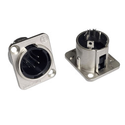 Вилка XLR 5 pin JR5835C-5 на корпус