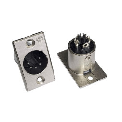 Вилка XLR 5 pin JR5833C-5 на корпус