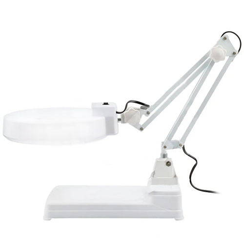 Лампа с лупой и подсветкой (10X) на подставке, MJ-19