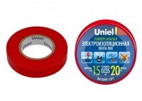 Изолента Uniel UIT-135P 0,135x15mm, красная, 20 метров, UIT-8