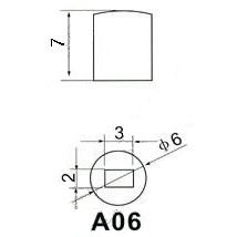 Колпачок для кнопок A06 Red
