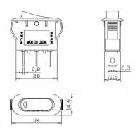 Выключатель HZ-303-A8 ON-OFF серый/прозр., E10-27 - Выключатель HZ-303-A8 ON-OFF серый/прозр., E10-27