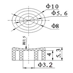 Колпачок для кнопок A17 Ø3.2mm Yellow