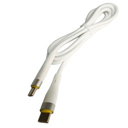 Кабель USB PD85T Type-C-C 6A 60W 1 метр Силиконовый (White)
