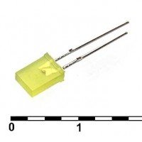Светодиод 2x5x7 yellow 30mcd 2,1v, R14-16
