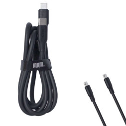 Кабель USB PD85T Type-C-C 6A 60W 1200mm Силиконовый (Black)