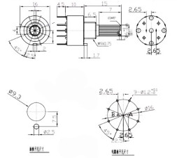 Переключатель RS16 16mm 2Н4П