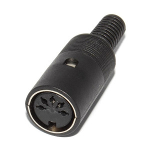 Разъем DIN 5 pin "гн" пластик на кабель, K41-10